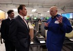 MOUNTAIN VIEW, CA - JANUARY 12: California governor Arnold Schwarzenegger meets with Entrepreneur MOUNTAIN VIEW, CA - JANUARY 12: California governor Arnold Schwarzenegger meets with Entrepreneur