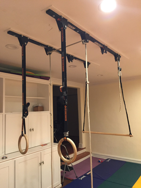 Multi-purpose workout room/playroom for crossfit, parkour, and